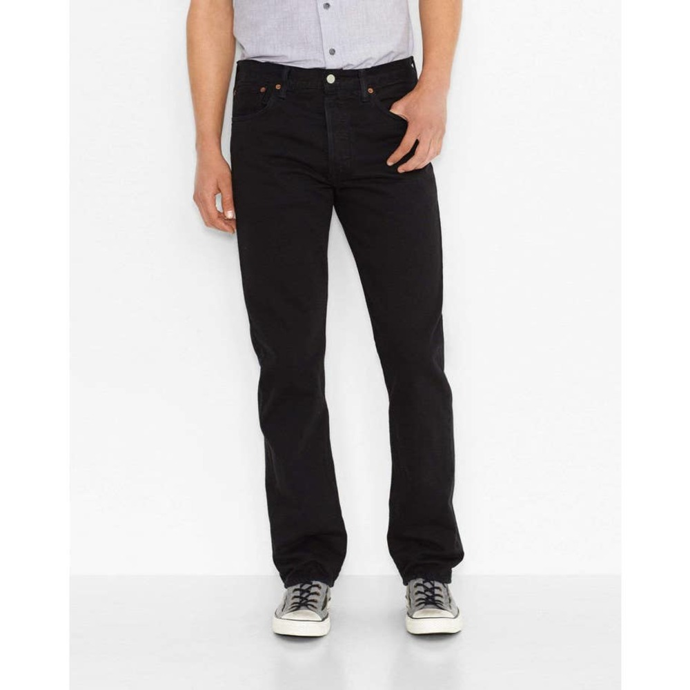 Levi's Men's 501 Straight High Rise Jeans Black